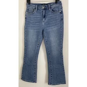 Judy Blue Women's Jeans Mid Rise Demi Crop Bootcut Denim Size 9/29 Blue